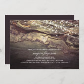 String Lights Carved Heart Rustic Vrijgezellenfees Kaart (Voorkant / Achterkant)