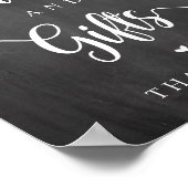 String Lights, Chalkboar, bruiloft en cadeaus Poster (Hoek)