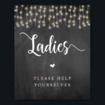 String Lights, Chalkboard, Dameskamer Poster<br><div class="desc">Robuust Boerderij,  dames,  help jezelf,  Washington Poster,  zwart,  Chalkboard,  String Lights.</div>