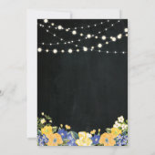String Lights & Chalkboard Surprise Birthday Party Kaart (Achterkant)