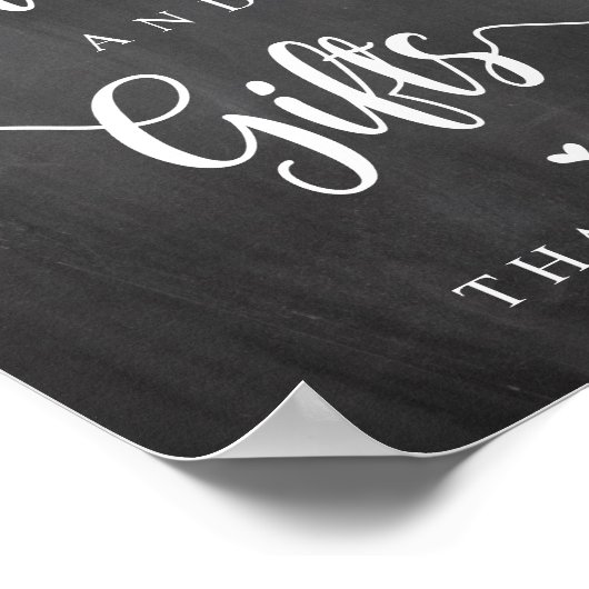 String Lights, Chalkboard Wedding Cards en Gifts Poster (Hoek)