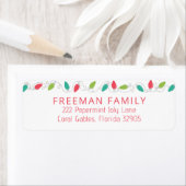 String Lights Christmas Return Adreslabel Etiket (Insitu)