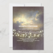 String Lights Dramatic Sunset Uitnodiging voor een (Voorkant)