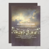 String Lights Dramatic Sunset Uitnodiging voor een (Voorkant / Achterkant)