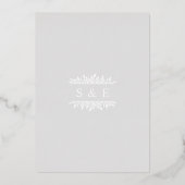 String Lights ECHTE FOLIE Foto Bruiloft Uitnodigin Folie Uitnodiging (Achterkant)