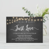String Lights, Elopement, niets Fancy gewoon liefd Kaart (Staand voorkant)