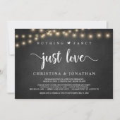 String Lights, Elopement, niets Fancy gewoon liefd Kaart (Voorkant)