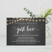 String Lights, Elopement, niets Fancy gewoon liefd Kaart (Staand voorkant)