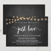 String Lights, Elopement, niets Fancy gewoon liefd Kaart (Voorkant / Achterkant)