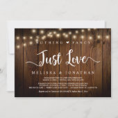 String Lights, Elopement, niets Fancy gewoon liefd Kaart (Voorkant)