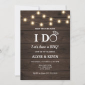 String Lights en Barnwood I DO BBQ Kaart (Voorkant)