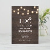 String Lights en Barnwood I DO BBQ Kaart (Staand voorkant)