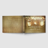 String Lights en Mason Jar Bruiloft Gastenboek (Volledig)