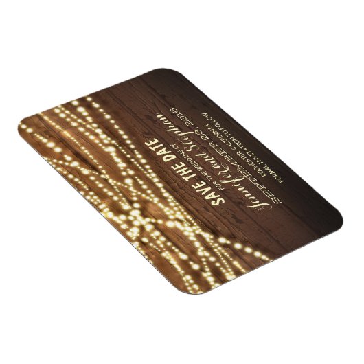 String Lights en Schuur Hout Opslaan De Datum Magneet (Rechterzijde)