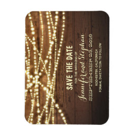 String Lights en Schuur Hout Opslaan De Datum Magneet