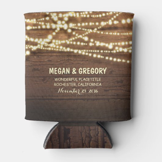 String Lights en Schuur Hout Rustiek Blikjeskoeler