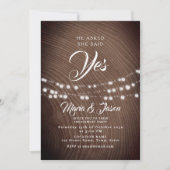 String Lights Engagement Party Kaart (Voorkant)