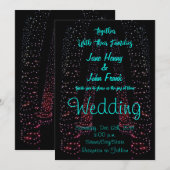 String Lights, Fairy Lights Wedding Kaart (Voorkant / Achterkant)