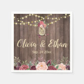 String Lights Floral Mason Jar Servet (Voorkant)