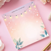String Lights Floral Pastel Gepersonaliseerde naam Notitieblok
