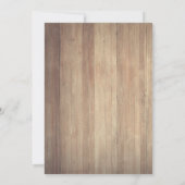 String Lights Floral Wood Stripes Quinceañera Kaart (Achterkant)