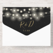 String Lights Foliage Garland Wedding Foil All In One Uitnodiging (Achterzijde)