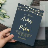 String Lights FOLIE Aangepaste Kleur Bruiloft Uitn Folie Uitnodiging