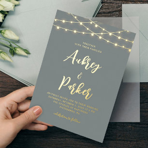 String Lights FOLIE Aangepaste Kleur Bruiloft Uitn Uitnodiging