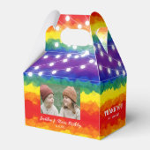 String Lights Foto Kleurrijke gezamenlijke verjaar Bedankdoosjes (Achterkant)