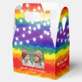 String Lights Foto Kleurrijke gezamenlijke verjaar Bedankdoosjes (Geopend)