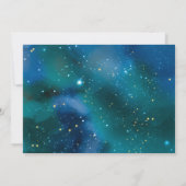 String Lights Galaxy Under Stars Foto Verjaardag Kaart (Achterkant)
