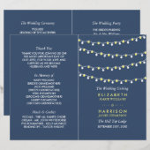 String Lights-, Geel- en White Wedding-programma (Voorkant / Achterkant)
