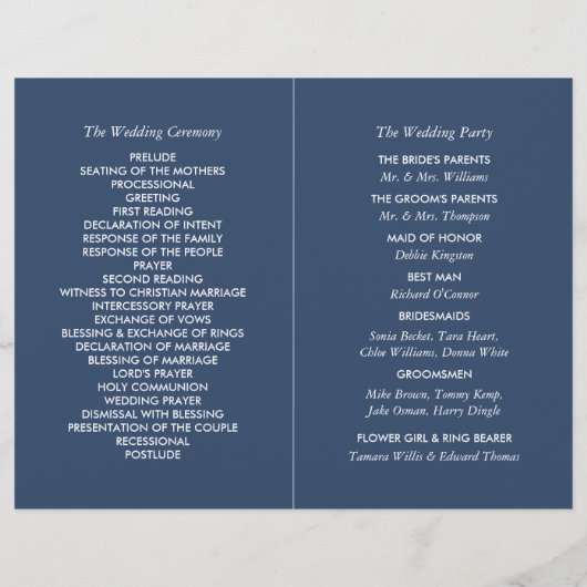 String Lights-, Geel- en White Wedding-programma (Achterkant)