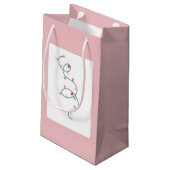 String Lights Gift Bag (Zacht Roze) Klein Cadeauzakje (Achterkant Gekanteld)