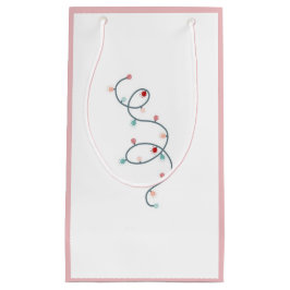String Lights Gift Bag (Zacht Roze) Klein Cadeauzakje