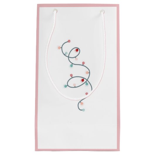 String Lights Gift Bag (Zacht Roze) Klein Cadeauzakje (Voorkant)