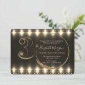 String Lights Gold Glitter 30th Birthday Kaart (Staand voorkant)