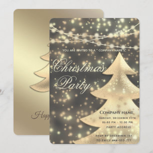 string lights gouden corporate kerstfeest Inv Kaart