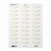 String Lights Gouden Folie Bruiloft Retour Etiket (Full Sheet)