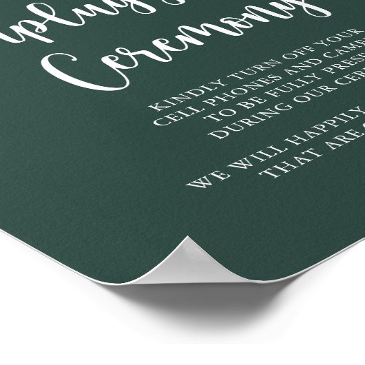 String Lights Groen Unplugged Ceremonie Poster (Hoek)