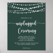 String Lights Groen Unplugged Ceremonie Poster (Voorkant)