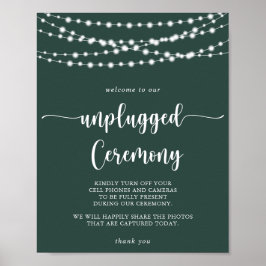 String Lights Groen Unplugged Ceremonie Poster