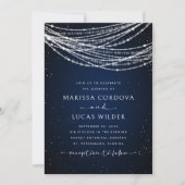 String Lights Hemelse bruiloft Kaart (Voorkant)