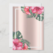 String Lights Hibuscus Roos Gold Quinceañera Kaart (Achterkant)