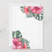 String Lights Hibuscus Summer Quinceañera Kaart (Achterkant)