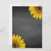 String Lights Housewarming Party Rustic Sunflower Kaart (Achterkant)