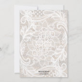 String Lights Hout en Kant Zoete 16 Feest Kaart (Achterkant)