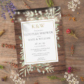 String Lights Hout Monogram Koppels Douche Kaart