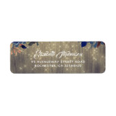 String Lights Hout Rustieke Bruiloft Etiket (Voorkant)