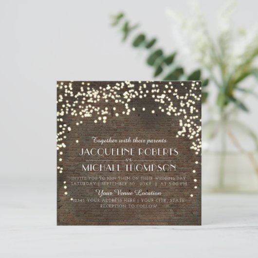 String Lights Industrial Warehouse Brick Kaart (Staand voorkant)